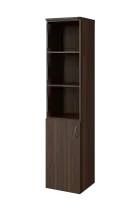 N 5 - 4DN3 kancelářská skříň, 1-dveřová/nika, levá, 1800x400x400, ořech královský